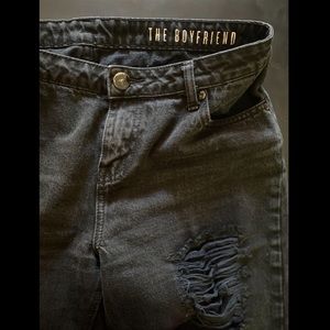 Mid Rise Distressed Boyfriend Jeans